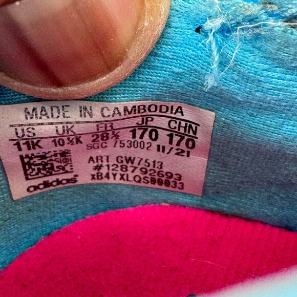 Adidas X Speedflow.3 Turf Football Shoes Youth Size 11 Blue Logo Low Top Lace Up - Picture 9 of 10